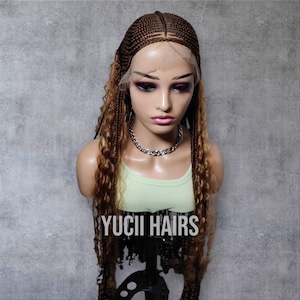 Ready to ship now goddess braids braided wig feedin braided wig budget friendly wig gift for her 32inches full lace wig gift for her