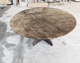 Donkere Emperador-marmeren eettafel