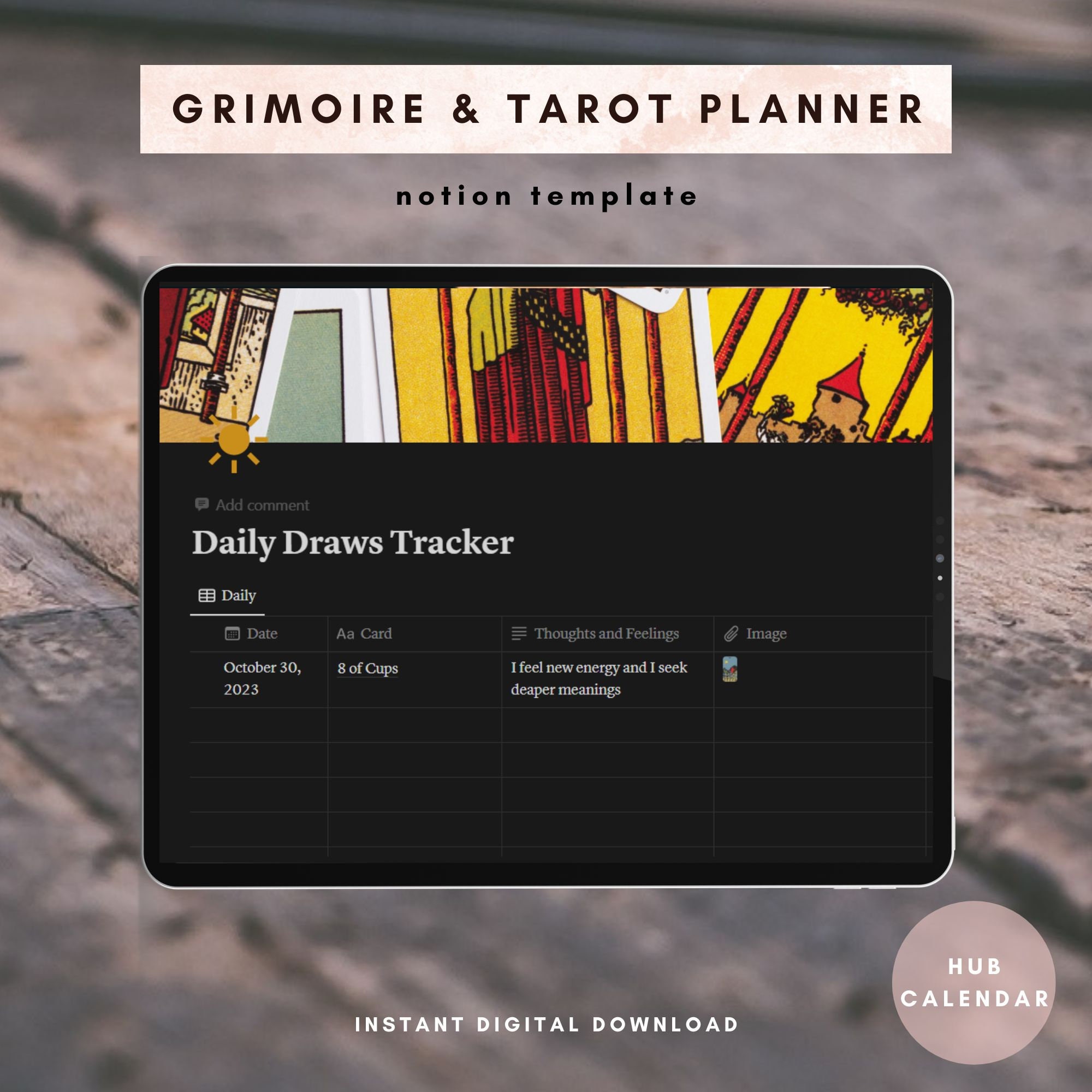 Notion Grimoire Template Notion Tarot Planner Witchy Digital Planner Notion Grimoire Template Notion Tarot Planner Witchy Digital Planner