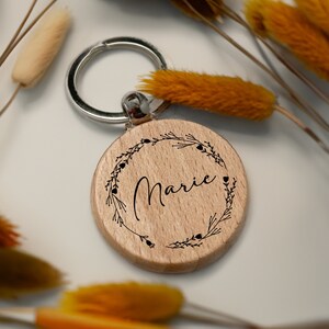 Personalized keychain made of beech wood | Keychain | Keychain