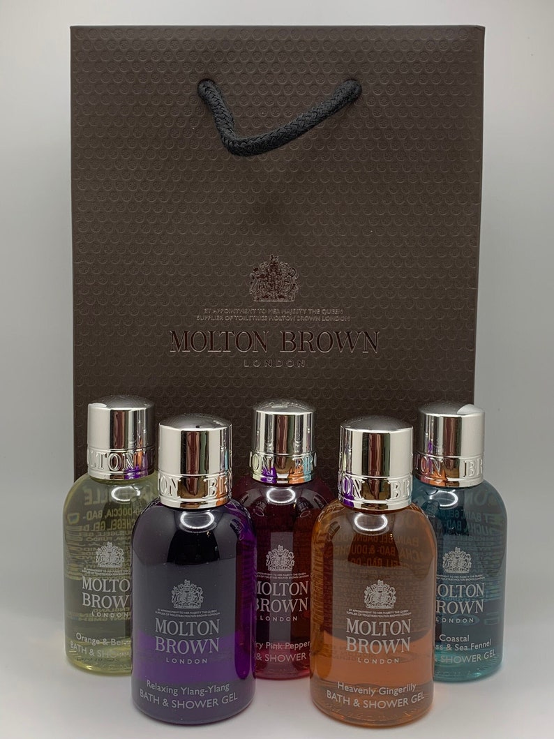 Molton Brown Ladies Bath & Shower Gel Gift Set 5 x 50ml Bottles and Gift Set image 1