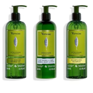 L&#39;occitane Verbena / Verveine Shower Gel, Shampoo and Body Lotion (3 x 400ml Bottles) 1200ml