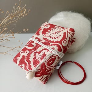 Linen interchangeable knitting needle case /high end fabric compact interchangeable needles organiser/ 12slots/gift for knitter