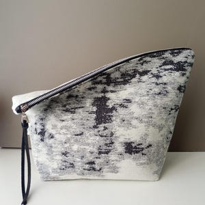 knitting project bag medium zipper project bag sustainable high end designer fabric gift for knitter birthday gift quality zipper bag