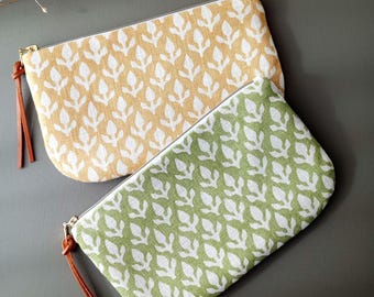 Zipper notions pouch Zip linen case Gift Birthday Christmas
