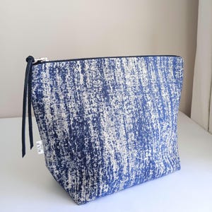 Knitting project bag zipper project bag sustainable high end fabric gift for knitter birthday Christmas gift