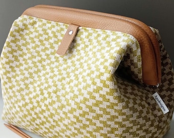 Knitting Project Bag, Crochet Project bag,Yarn Holder, Frame Craft Organizer with Pocket