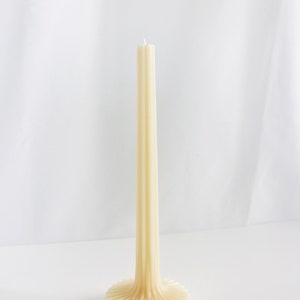 Striped Aesthetic Candle, Ribbed Pillar Soy Candle,  Decorative Modern Candle, birthday gift, wedding decor, Gifts for her, Home Decor