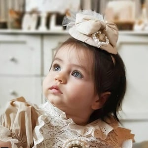 Cappucino Vintage Flower Girl Dress, Lace Flower Girl Dress, Photoshoot Outfit, 1st Birthday Dress, Baby Tutu Dress, Toddler Party Dress