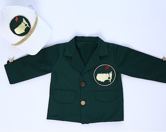 Personalized Golf Jacket, Kelly Green Blazer, Boys First Birthday, Halloween Costume, 1st Birthday Blazer, Master Green Blazer