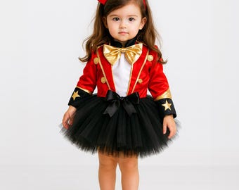 ReliBeauty Kids Circus Ringmaster Costume Set – 2 Pieces With Hat, 100% Polyester, Sizes 3T-12