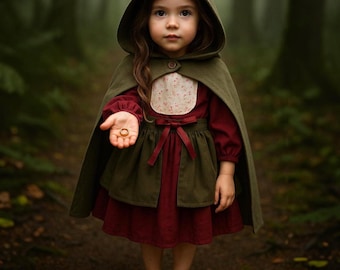 Medieval Dress & Cloak: Baby Ring Bearer Outfit, Fairy Costume
