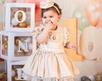 Baby Girl Vintage First Birthday Dress, Baby Girl Tulle Dress, Baby Girl Outfit , Cute Girls Outfit, Photo Shoot Dress