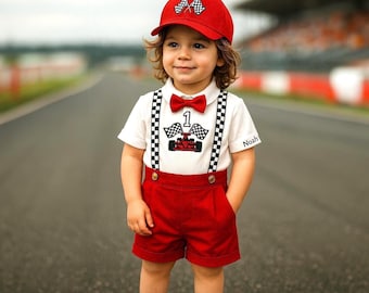 Fast One Birthday Race Car Outfit: Handmade Toddler Costume