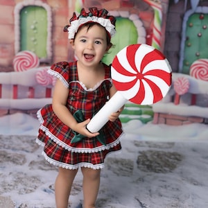 Baby Christmas Dress, Girl Red Plaid Tutu Dress, Girl Birthday Dress, Christmas Photoshoot Outfit, Holiday Look, Santa Baby, Tartan Dress