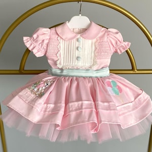 Personalized Easter Dress for Girl and Toddler, Baby Bunny Dress, Perfect Gift for Girl, First Birthday Dress, Halloween Dress