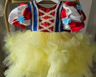 Snow White Inspired Red Tutu Dress - Baby & Toddler Princess Costume,First Birthday Outfit,Toddler Princess Costume