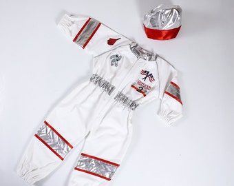 Personalized Astronaut Costume for White Space Kids*Space Baby Jumpsuit* Toddler Space Themed Birthday Party Suit*Astronaut Themed Outfit *