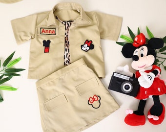 Personalized Toddler Mickey Safari Outfit, Mickey Safari Outfit,Toddler Safari Suit,Safari Theme Birthday, Photoshoot Outfit