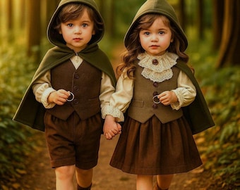 Renaissance Toddler Costume: Medieval Dress or Ring Bearer Suit, 1st Birthday Costume