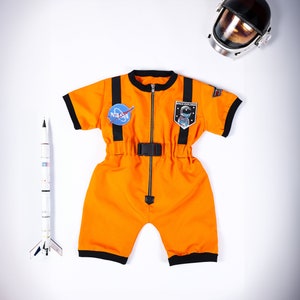Personalized Astronaut Costume for White Space Kids, Astronaut Themed Outfit, Toddler Space Themed Birthday Party Suit, Space Baby Jumpsuit