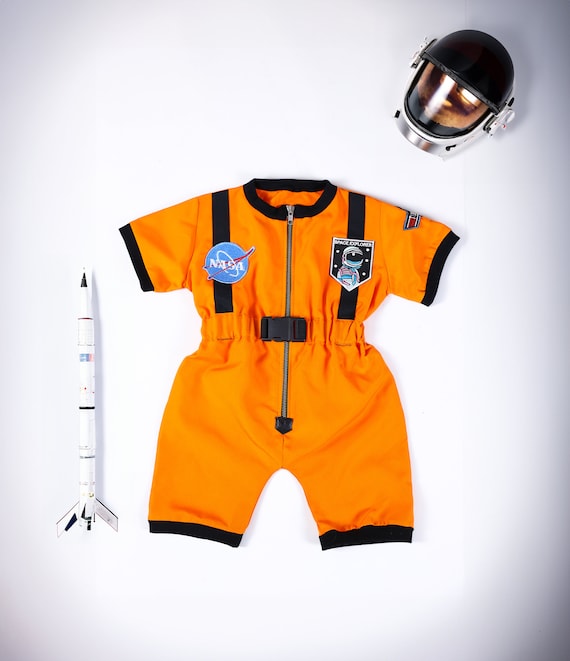 Personalized Astronaut Costume for White Space Kids*Space Baby Jumpsuit* Toddler Star and Space Theme Outfit