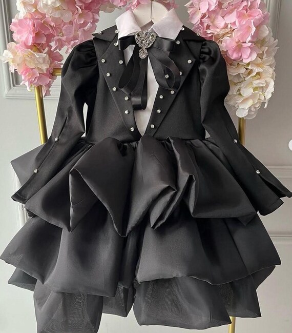 black dress with white ribbon Black and White Dress - One-Shoulder Maxi Dress - Bow Maxi Dress