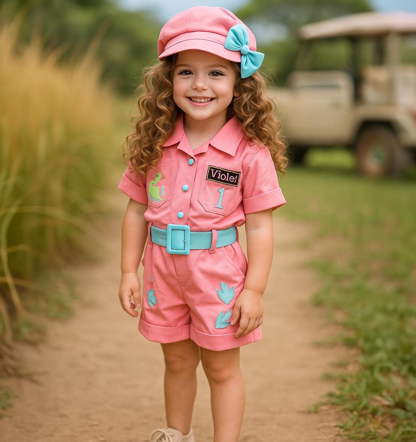 Set 3 Pezzi Dora L'esploratrice: Vestitino, Giacca E Pantaloncino - Rosa/verde