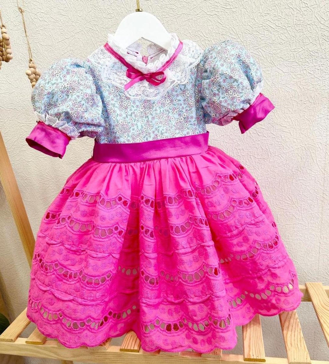 Toddler Girl Pink Picque Classic Pink Dress main image 1