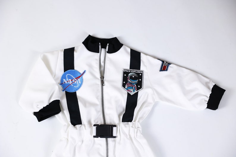 Astronaut kostuum voor kinderen fotografie rekwisieten, ruimte baby jumpsuit peuter ruimte thema verjaardagsfeestje pak astronaut thema outfit afbeelding 6