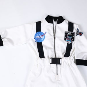 Astronaut kostuum voor kinderen fotografie rekwisieten, ruimte baby jumpsuit peuter ruimte thema verjaardagsfeestje pak astronaut thema outfit afbeelding 5