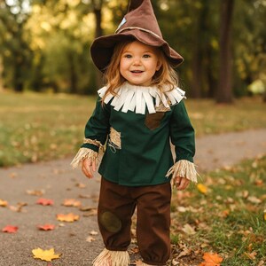 Toddler Scarecrow Costume: Handmade Cotton Fall Outfit