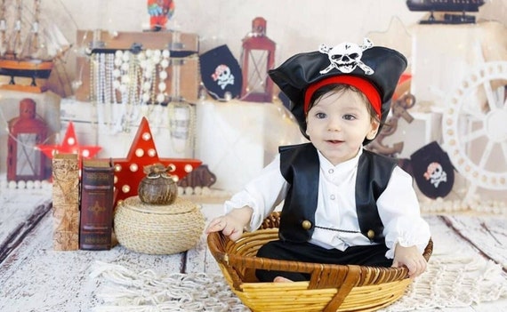 Child Pirate Costume, Kids Pirate Party Costume,Boy Circus Costume,Halloween Costume for Boys,Pirate Outfit, Kids,1stBirthday Costume