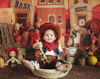 Adorable Cowboy Costume for Kids, Western Theme Costume for Role Play Baby, Toddler Indian Movie Photo Prop Outfit