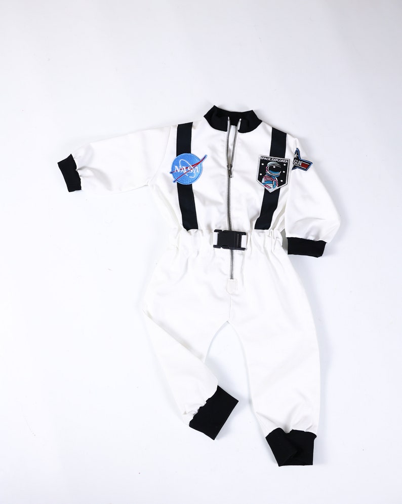 Astronaut kostuum voor kinderen fotografie rekwisieten, ruimte baby jumpsuit peuter ruimte thema verjaardagsfeestje pak astronaut thema outfit afbeelding 4