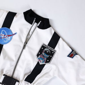 Astronaut kostuum voor kinderen fotografie rekwisieten, ruimte baby jumpsuit peuter ruimte thema verjaardagsfeestje pak astronaut thema outfit afbeelding 2