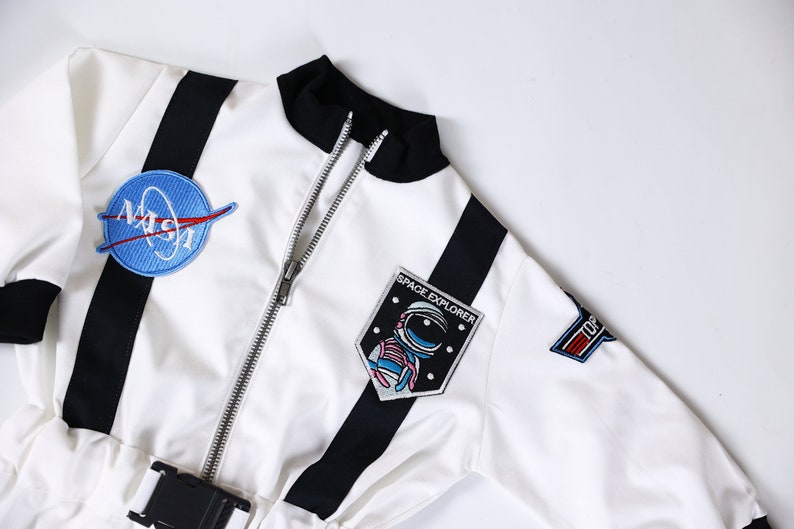 Astronaut kostuum voor kinderen fotografie rekwisieten, ruimte baby jumpsuit peuter ruimte thema verjaardagsfeestje pak astronaut thema outfit afbeelding 2