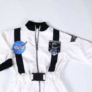 Astronaut kostuum voor kinderen fotografie rekwisieten, ruimte baby jumpsuit peuter ruimte thema verjaardagsfeestje pak astronaut thema outfit afbeelding 9