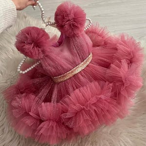Sukienka Baby Sparkling, sukienka Tutu na 1. urodziny, sukienka ślubna dla malucha, sukienka na bal dla niemowląt, sukienka dla dziewczynki sypiącej kwiaty, sukienka na specjalne okazje dla dziewczynek