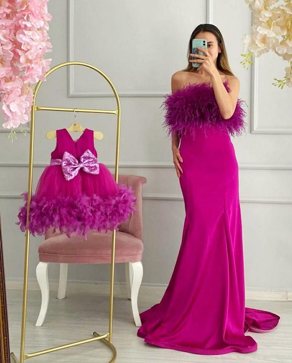 Matching Mom & Me Gowns: Cotton Tulle Birthday Party Dresses