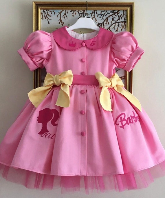 Barbie Pink Party Dress,Birthday Fuchsia Barbie Dress, Birthday Party Dress,Photoshoot Dress,Toddler Birthday Dress