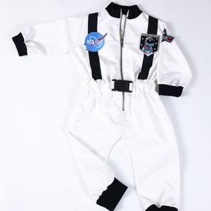 Astronaut kostuum voor kinderen fotografie rekwisieten, ruimte baby jumpsuit peuter ruimte thema verjaardagsfeestje pak astronaut thema outfit afbeelding 3