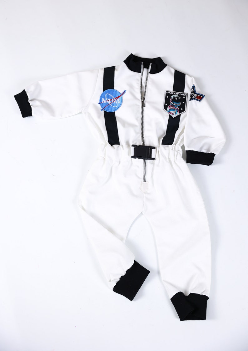Astronaut kostuum voor kinderen fotografie rekwisieten, ruimte baby jumpsuit peuter ruimte thema verjaardagsfeestje pak astronaut thema outfit afbeelding 3