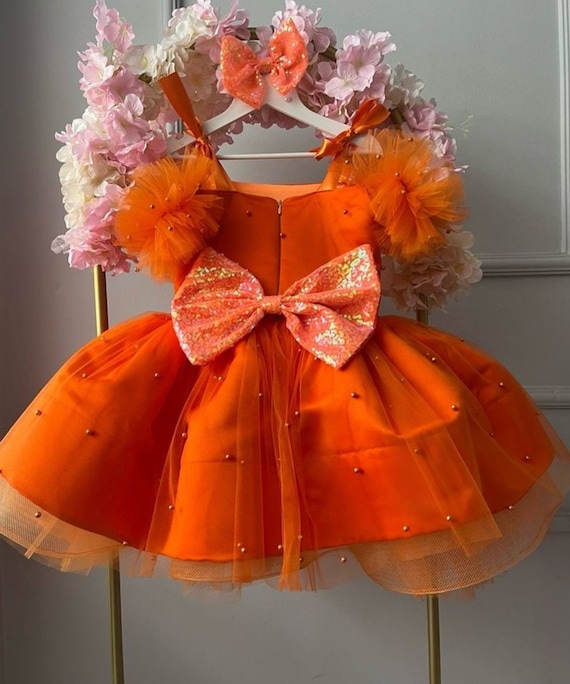 Baby Girl Orange Skirt Bow Baby Girls Animal Lion Tutu Skirt