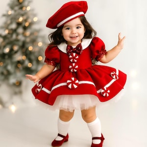 0 3 month christmas dress Baby girl Christmas dress, first Christmas dress, size 9 12 18 months, fluffy green emerald dress for girls, cute Baby Christmas outfit