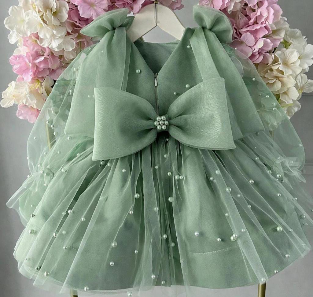 sage green dress with bow collection:PF26Drop1