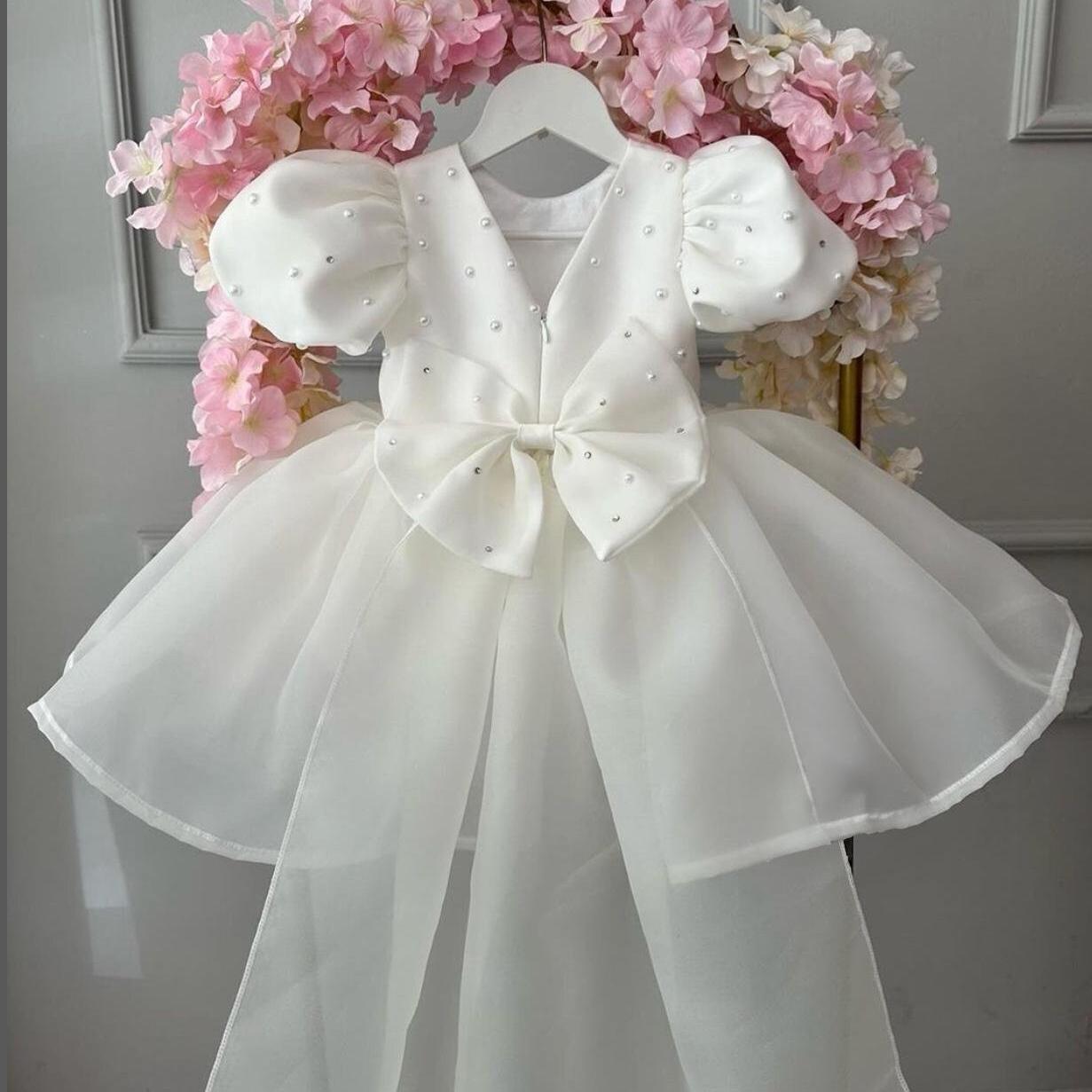 Satin Tulle Pageant Dress Tulle , Lace , Dusty Blue Flower Girl Flower Girl  Dress