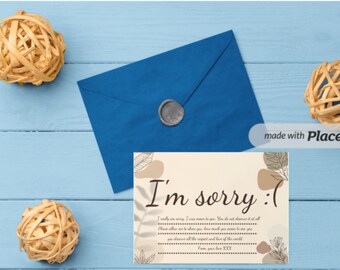 Holen Sie sich Ihre Convincing Sorry Card, schreiben Sie Ihre individuelle Nachricht an Ihre Liebsten, um dieser vorgefertigten Karte Ihre persönliche Note zu verleihen.