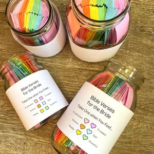 Pot de versets de la Bible bricolage pour les mariées avec émotions - téléchargement immédiat - imprimable - faites-le vous-même - sentiments - cadeau de shower de mariage chrétien