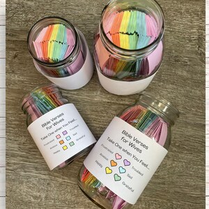 Pot de versets de la Bible bricolage pour femmes avec émotions - Téléchargement instantané - Imprimable - Faites-le vous-même - Sentiments - Cadeau de shower de mariage chrétien